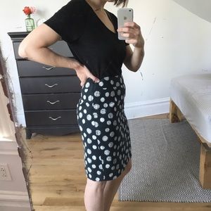Polka dot pencil skirt